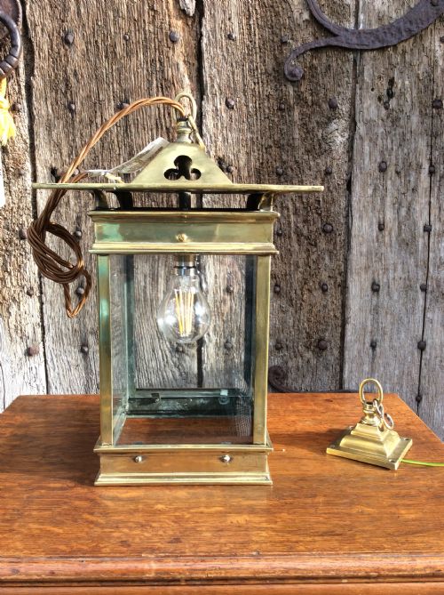 An Arts and Craft Brass Lantern