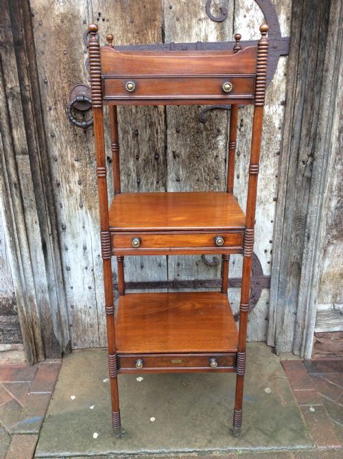 A Regency Mahogany 4 Tear & 3drawer Scottish Whatnot