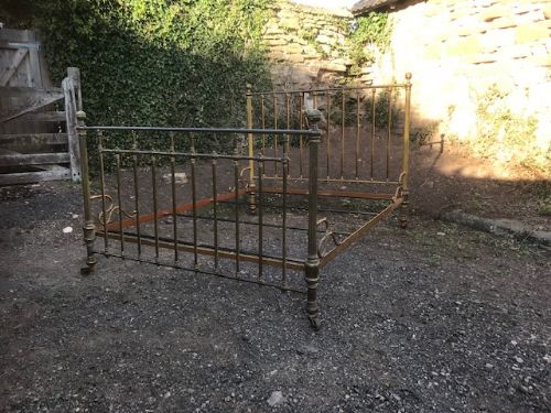 A 19thc  French Brass Bed