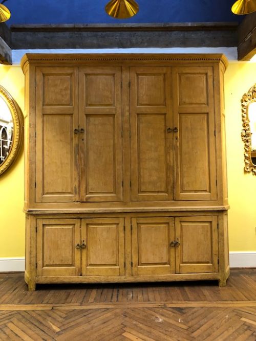 A Wonderful 18th Century Dry Scraped Housekeepers Cupboard