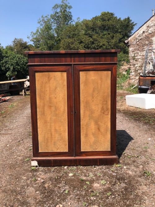 A Lovely 19thc Goncalo Alves 2 Door Side Cabinet