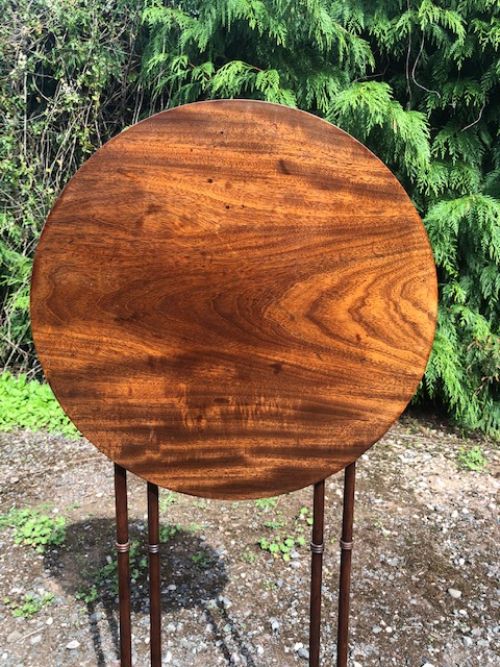 An Early 19thc Rare Mahogany Spider Base Coaching Table