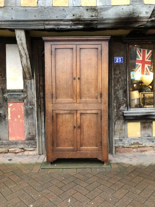 A 19thc Oak Narrow Cupboard