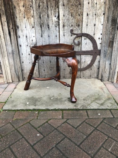 20thc Ash Saddle Seated Stool