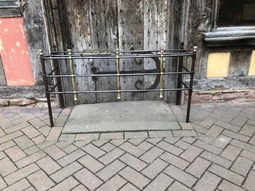 19th Century Steel and Brass Fender