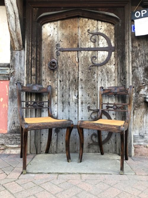 A Pair of Early 19th Century Calamander Side Chairs