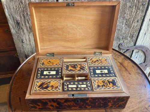 Exquisite 19th Century Tortoiseshell Workbox