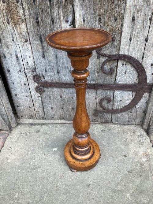 19th Century Weighted Oak Wine Table