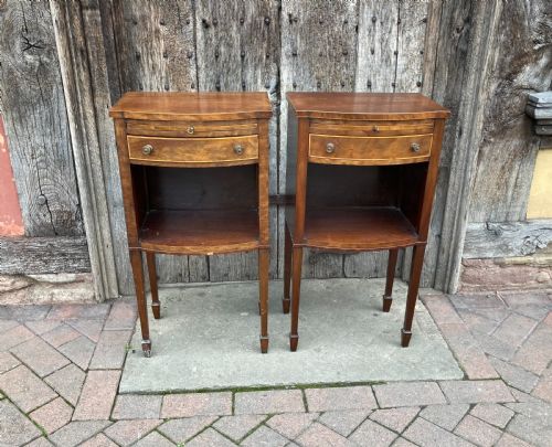 A Pair of Early 20th Century Mahogany Bedside Tables