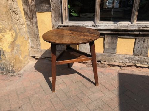 18th Century Oak and Elm Cricket Table