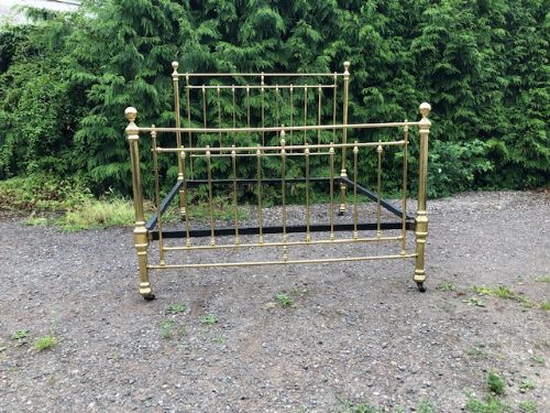 An Oversized 19th Century Brass Bed