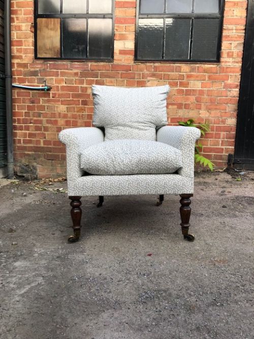 A 19th Century Simulated Rosewood Upholstered Armchair