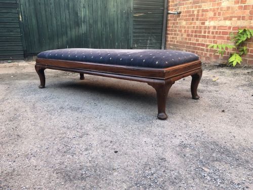 Large 19th Century Mahogany Cabriole Leg Centre Stool
