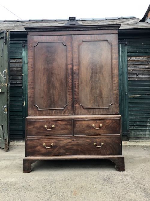 18th Century Chippendale-period Architectural Mahogany Press Cupboard