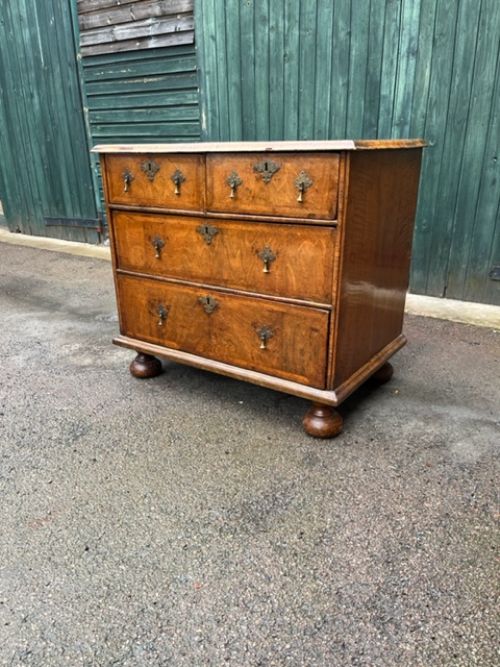 A William and Mary Period Walnut Chest of Drawers