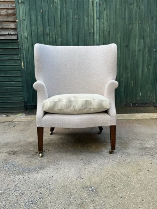 19th Century Barrel-back Wing Armchair