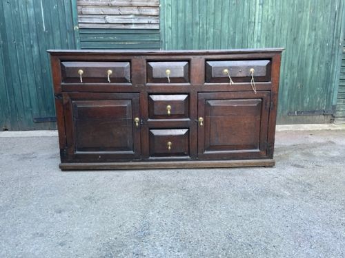 A Rare 17th Century English Oak Dresser Base