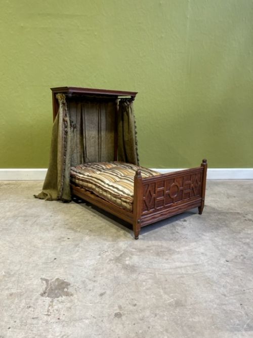 19th Century Pitch Pine Dog Bed