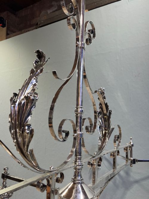 19TH CENTURY SIX BRANCH BILLIARD LIGHT - ADDITIONAL PHOTO 2