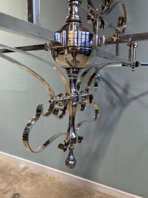 19TH CENTURY SIX BRANCH BILLIARD LIGHT - ADDITIONAL PHOTO 3