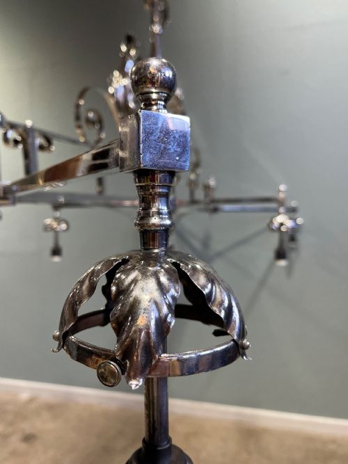 19TH CENTURY SIX BRANCH BILLIARD LIGHT - ADDITIONAL PHOTO 6