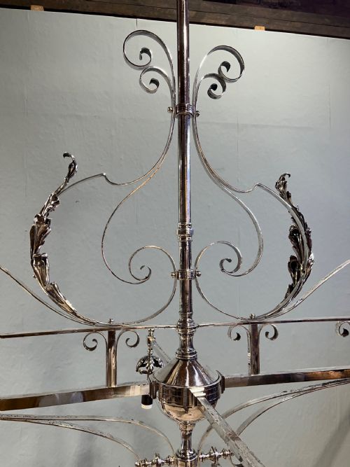 19TH CENTURY SIX BRANCH BILLIARD LIGHT - ADDITIONAL PHOTO 7