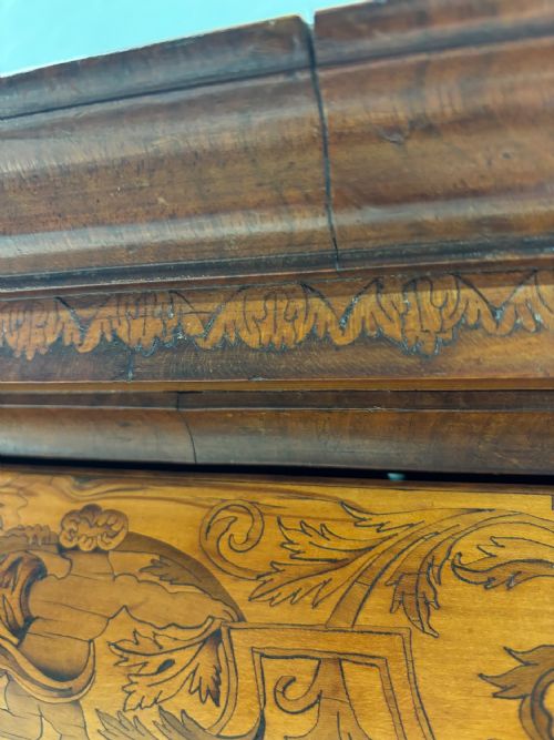 17TH CENTURY SEAWEED MARQUETRY WALNUT CABINET ON STAND - ADDITIONAL PHOTO 13
