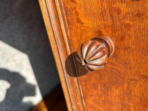 19TH CENTURY OAK PARTNERS DESK BY T WILSON - ADDITIONAL PHOTO 7