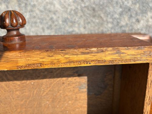 19TH CENTURY OAK PARTNERS DESK BY T WILSON - ADDITIONAL PHOTO 10