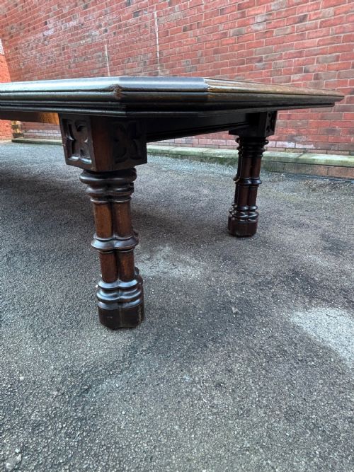 19TH CENTURY GOTHIC REVIVAL OAK TABLE 18FT - ADDITIONAL PHOTO 2