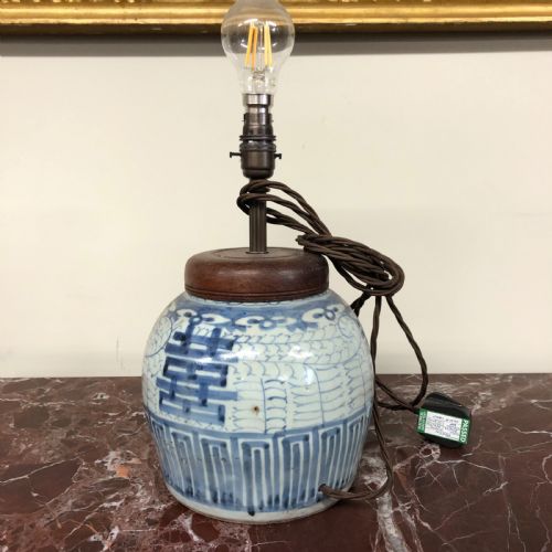 Early 19th Century Ginger Jar Lamp