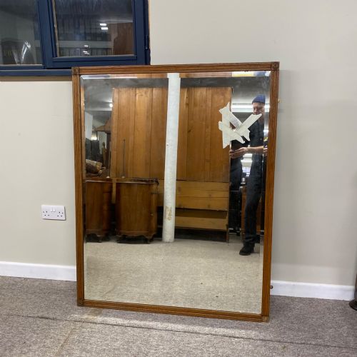 Oak Over Mantel Mirror 1900