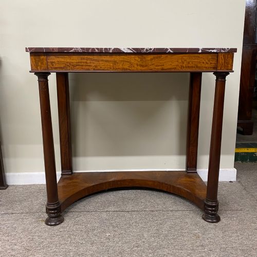 George IV Rouge stone mahogany hall table