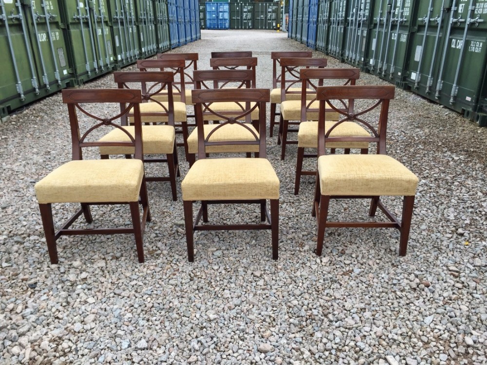 12 Regency dining chairs