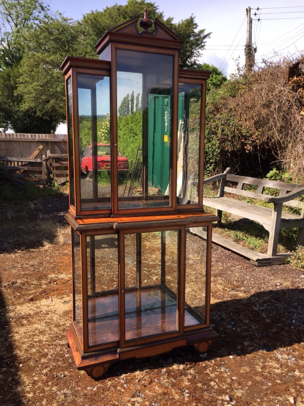 A 19th century satinwood display case