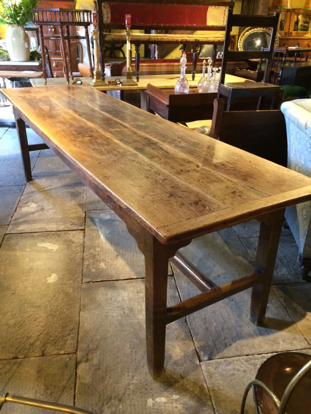 18th C Elm top  refectory table View II