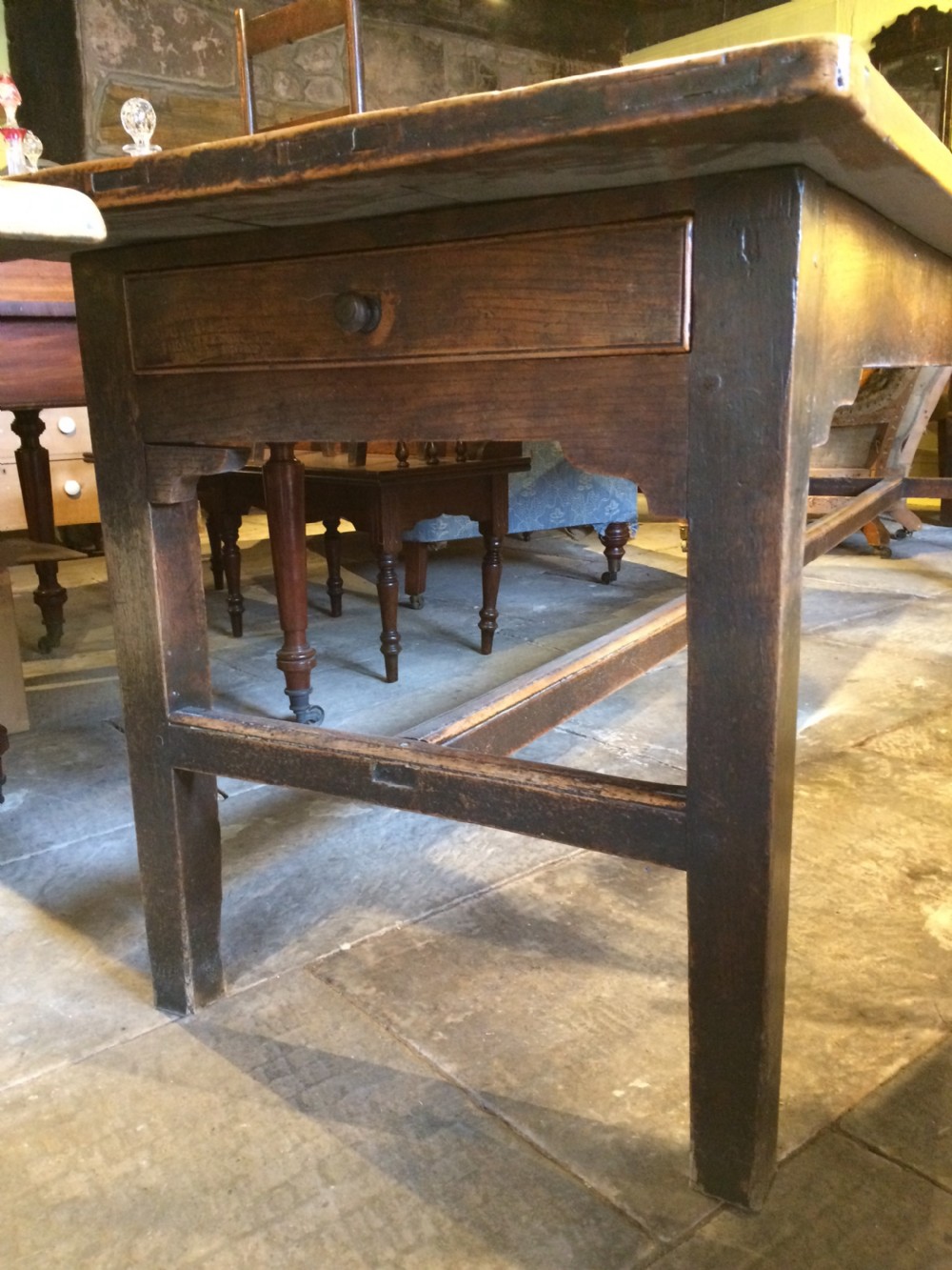 18th C Elm top  refectory table View IV