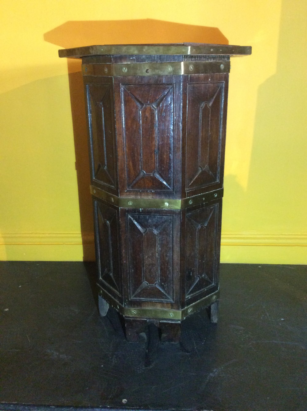Late 19th C. Octagonal table in teak.