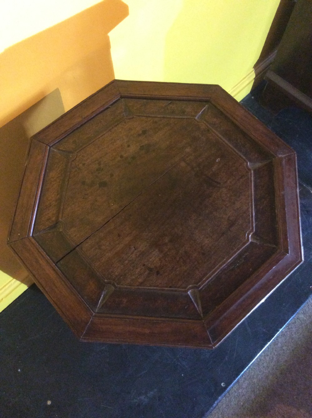Late 19th C. Octagonal table in teak. View II