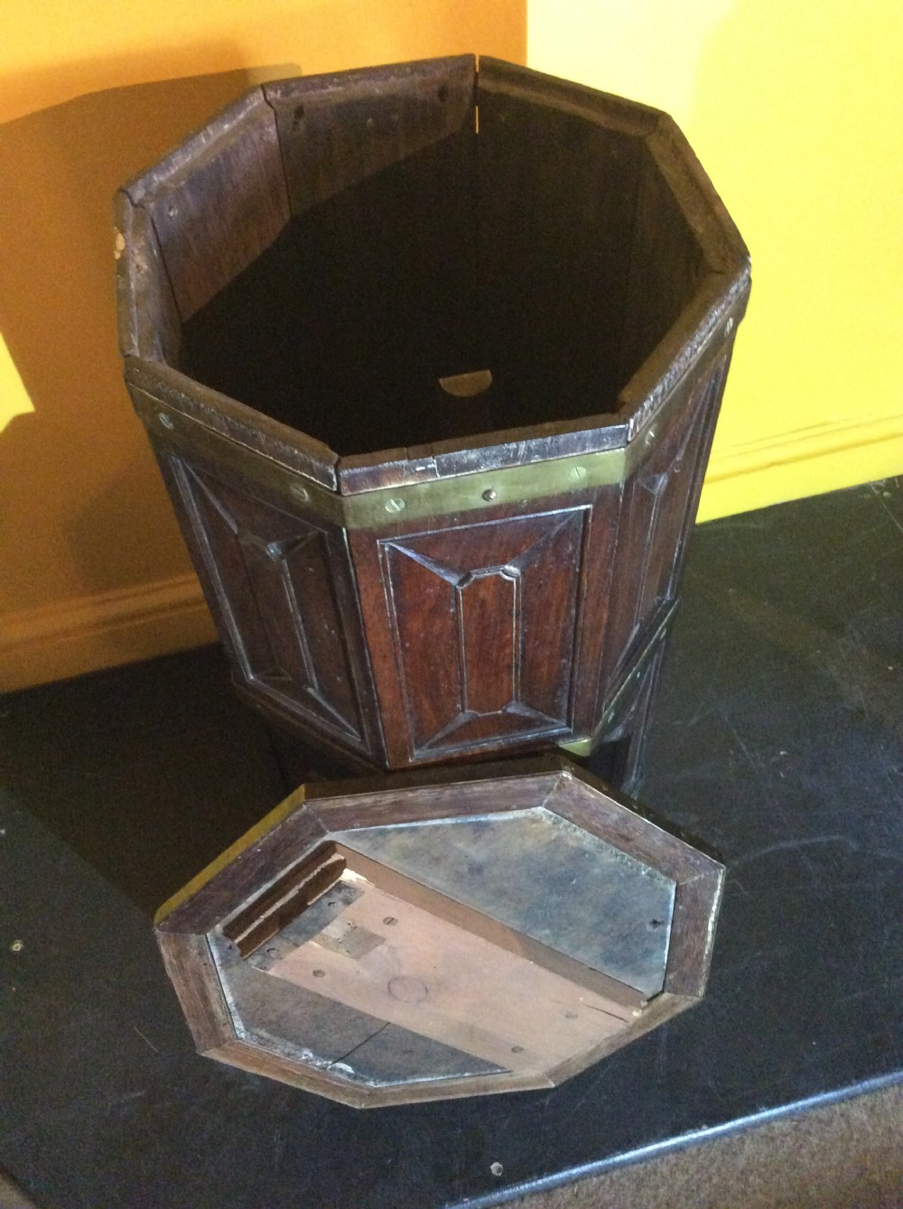 Late 19th C. Octagonal table in teak. View V