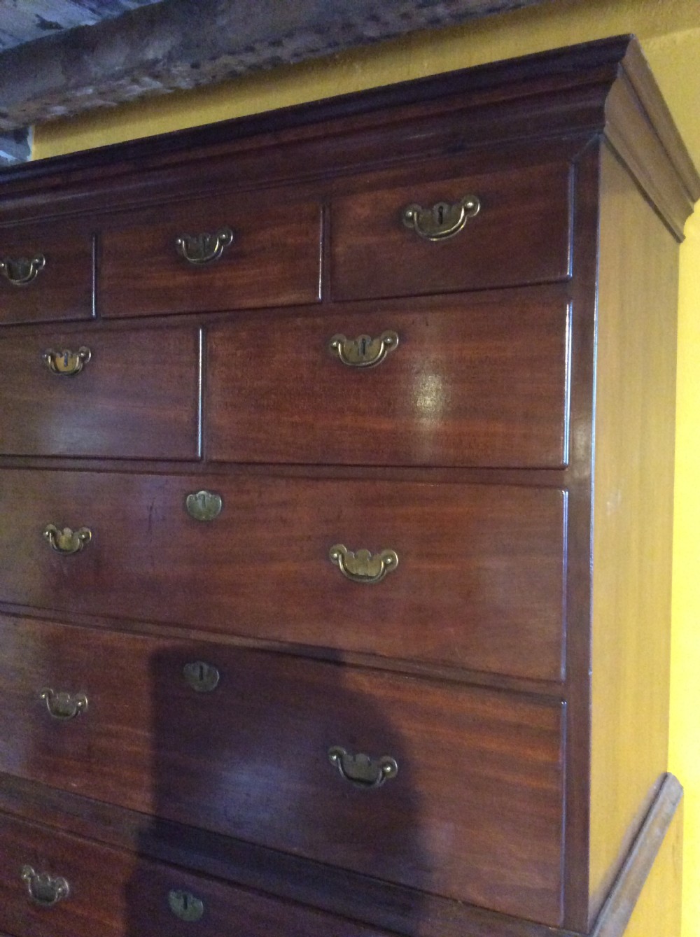 18th C Mahogany chest on chest. View III
