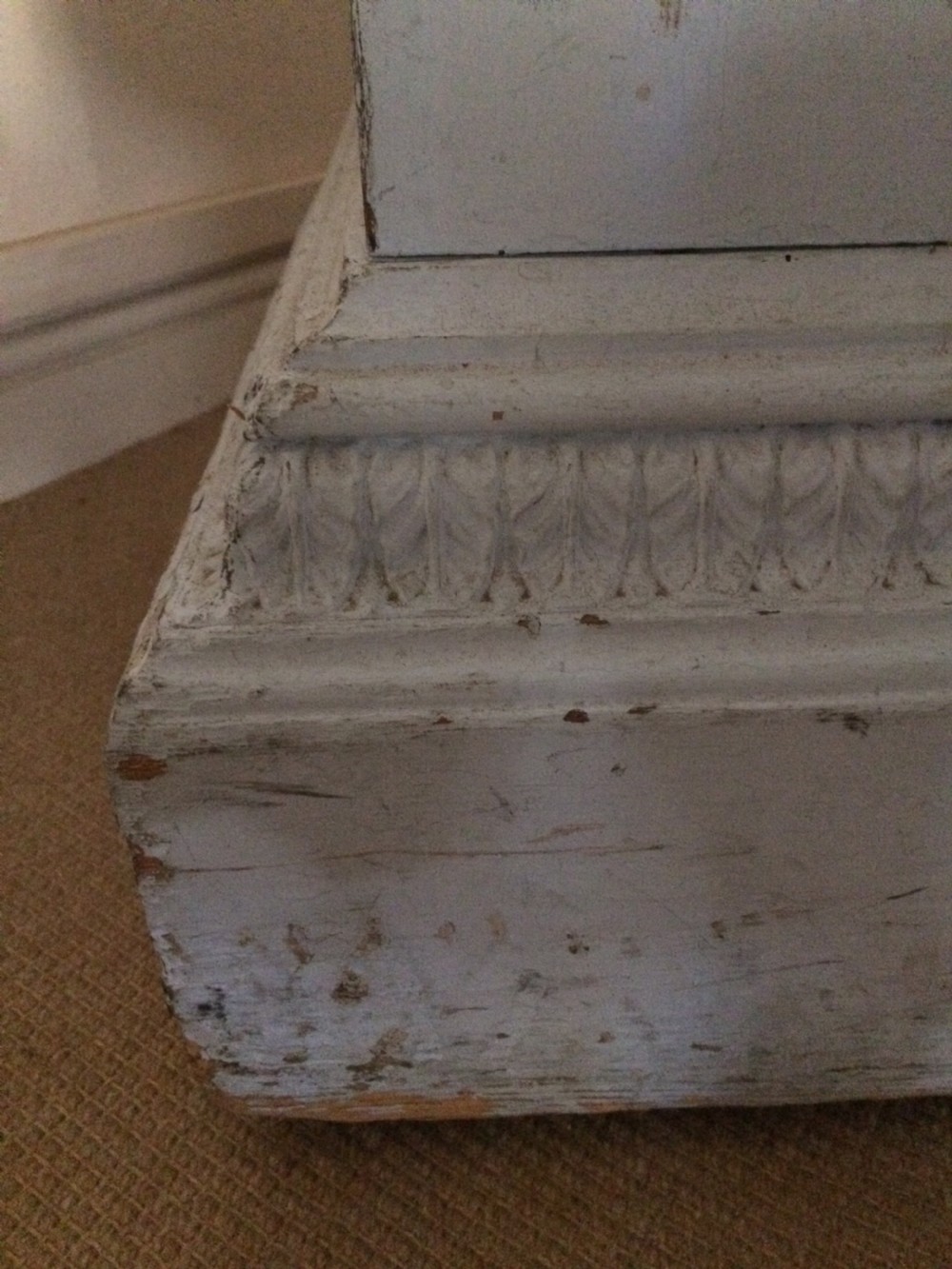 18th C decorated and painted dining room pedestal View V