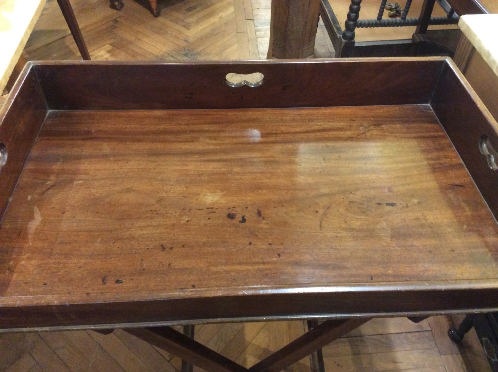 18th C Mahogany butler’s tray. View IV