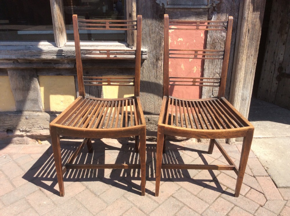 Regency pair of mahogany chairs.