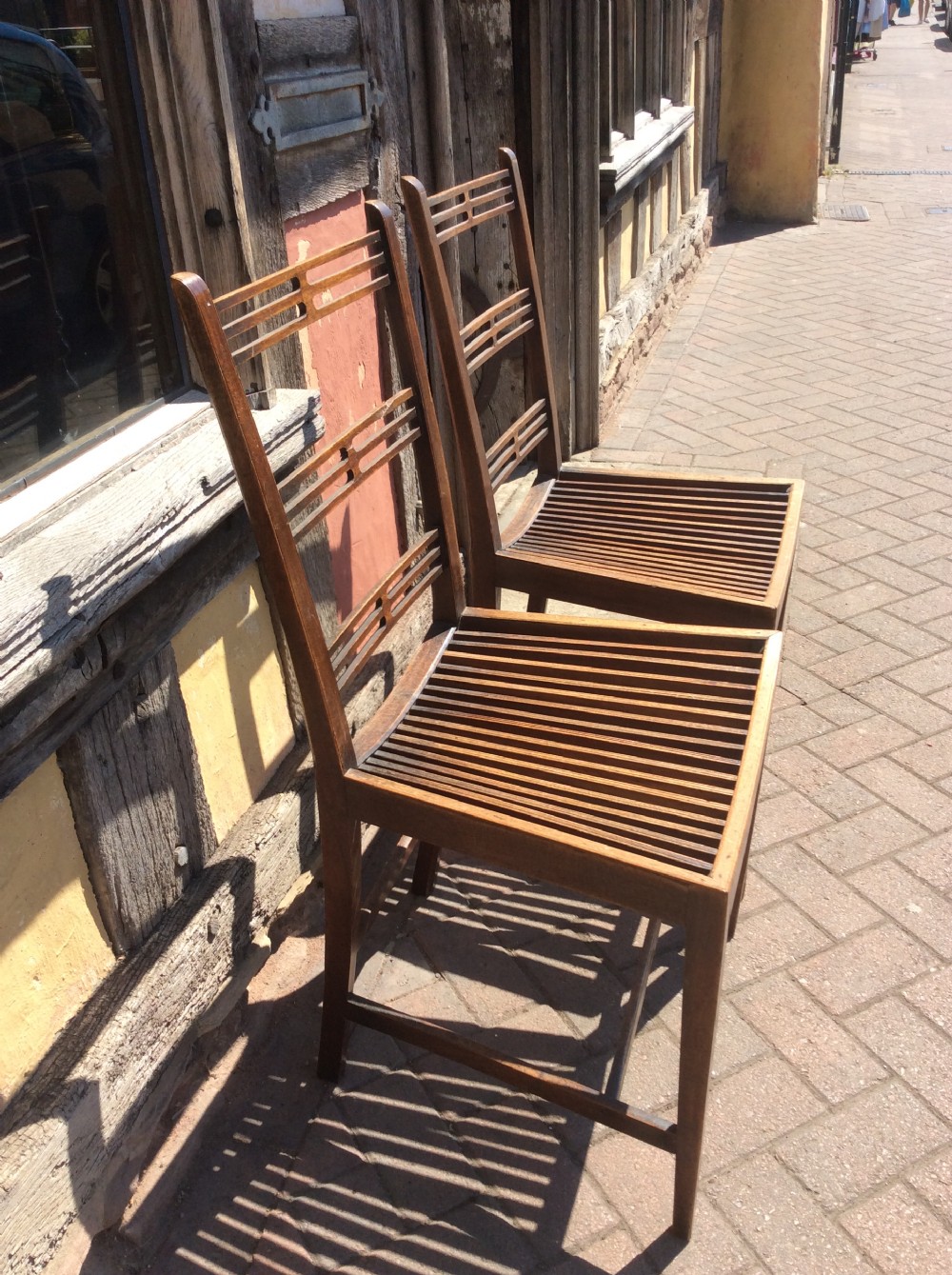 Regency pair of mahogany chairs. View III