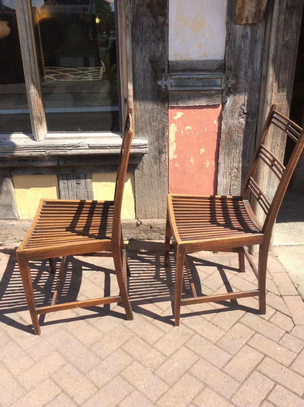 Regency pair of mahogany chairs. View IV