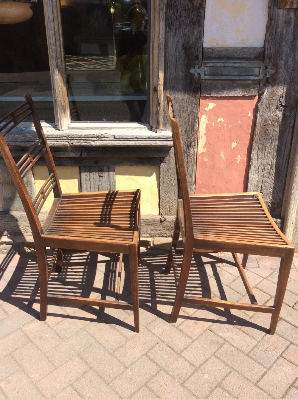 Regency pair of mahogany chairs. View V