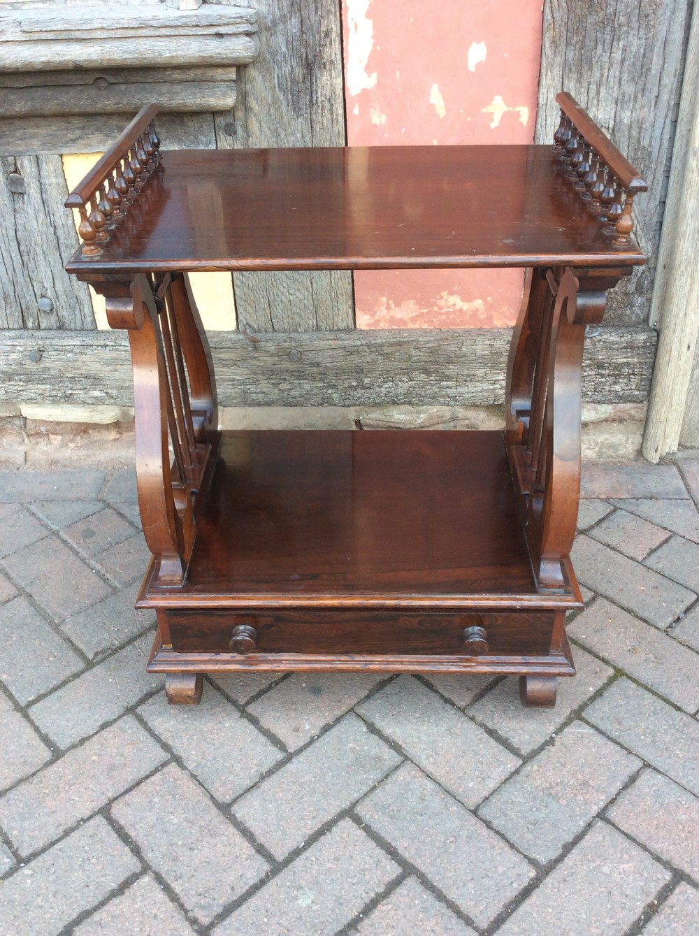 19th C Rosewood whatnot. View II