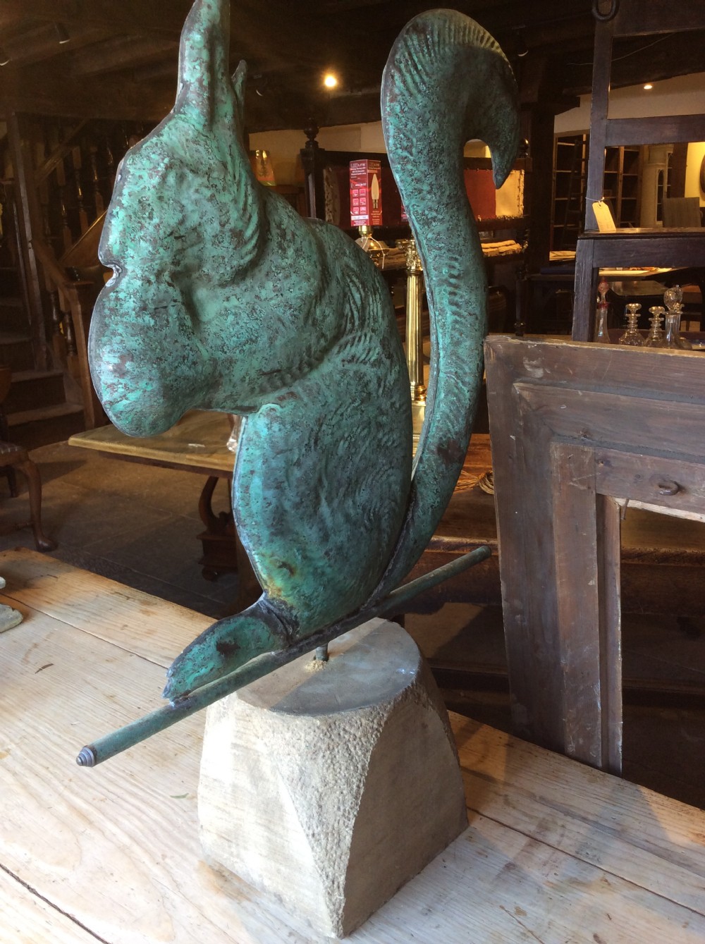 Early 20th C Copper squirrel View III