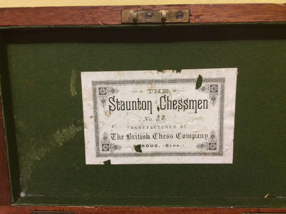 19th C Boxed chess set  made by The British Chess Company View III